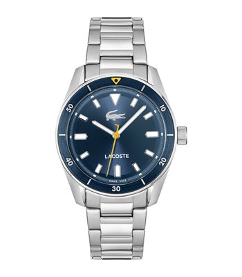 Horloge LACOSTE CLASSIC ELEGANCE Heren 2011424 Analoog Behuizing MINERAAL Blauw Bracelette Roestvrij staal Staal Etanchéiteiten 5BAR