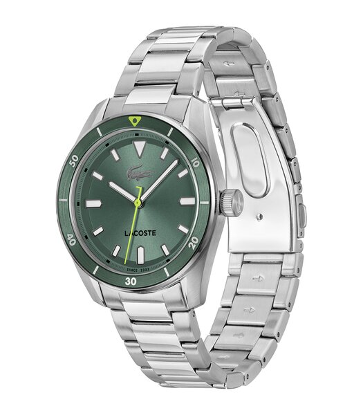 Montre LACOSTE CLASSIC ELEGANCE Homme 2011425 Analogue Cadran MINERAL Vert Bracelet Acier inoxydable Acier Etanchéité 5BAR