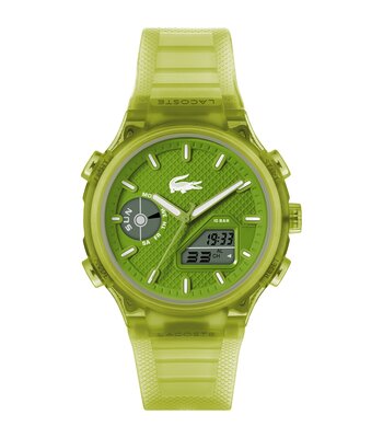 Horloge LACOSTE SPORT INSPIRED Heren 2011432 Analoog Behuizing MINERAAL Groen Bracelette Silicone Groen Etanchéiteiten 10BAR