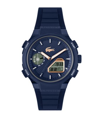 Horloge LACOSTE SPORT INSPIRED Heren 2011434 Analoog Behuizing MINERAAL Blauw Bracelette Silicone Blauw Etanchéiteiten 10BAR