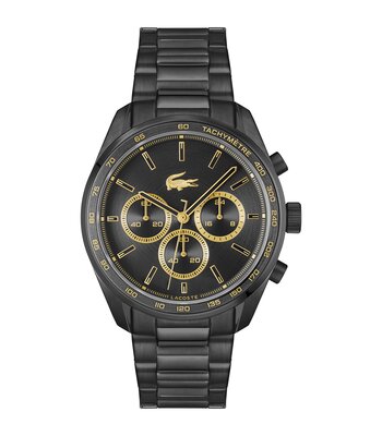 Horloge LACOSTE SPORT INSPIRED Heren 2011476 Analoog Behuizing MINERAAL Zwart Bracelette Staal Zwart Etanchéiteiten 5BAR