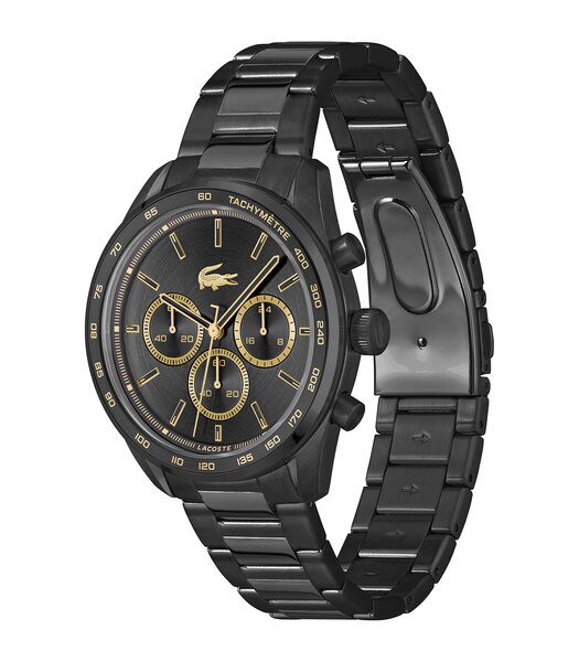 Horloge LACOSTE SPORT INSPIRED Heren 2011476 Analoog Behuizing MINERAAL Zwart Bracelette Staal Zwart Etanchéiteiten 5BAR