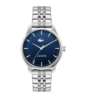 Horloge LACOSTE CLASSIC ELEGANCE Heren 2011478 Analoog Behuizing MINERAAL Blauw Bracelette Roestvrij staal Staal Etanchéiteiten 5BAR