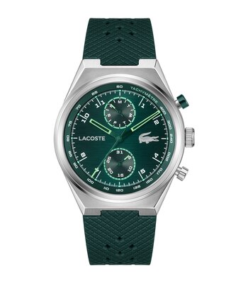 Horloge LACOSTE SPORT INSPIRED Heren 2011497 Analoog Behuizing MINERAAL Groen Bracelette Silicone Groen Etanchéiteiten 5BAR