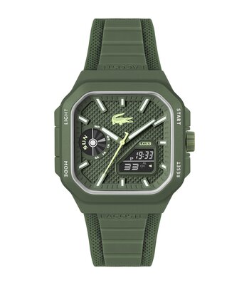 Horloge LACOSTE SPORT INSPIRED Heren 2011505 Analoog Behuizing MINERAAL KHAKI Bracelette Silicone KHAKI Etanchéiteiten 10BAR