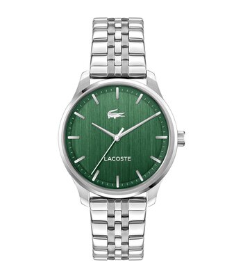 Horloge LACOSTE CLASSIC ELEGANCE Heren 2011510 Analoog Behuizing MINERAAL Zwart Bracelette Roestvrij staal Staal Etanchéiteiten 5BAR