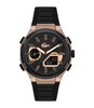 Horloge LACOSTE LC33 Heren 2011517 Digitaal + analoog Behuizing Mineraal Zwart Bracelette Silicone Zwart Etanchéiteiten 10 ATM