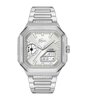 Horloge LACOSTE LC33 SQUARE Heren 2011531 Digitaal + analoog Behuizing Mineraal Zilverkleurig Bracelette Roestvrij staal Staal Etanchéiteiten 10 ATM