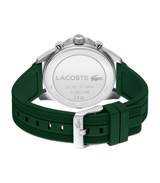 Horloge LACOSTE ARTHOR SKELETON Heren 2011536 Analoog Behuizing Mineraal Groen Bracelette Silicone Groen Etanchéiteiten 5 ATM