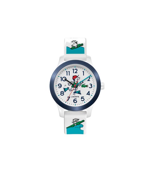 Horloge LACOSTE KIDS Kinderen 2030029 Analoog Behuizing MINERAAL Wit Bracelette Silicone Wit Etanchéiteiten 5BAR