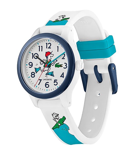 Horloge LACOSTE KIDS Kinderen 2030029 Analoog Behuizing MINERAAL Wit Bracelette Silicone Wit Etanchéiteiten 5BAR