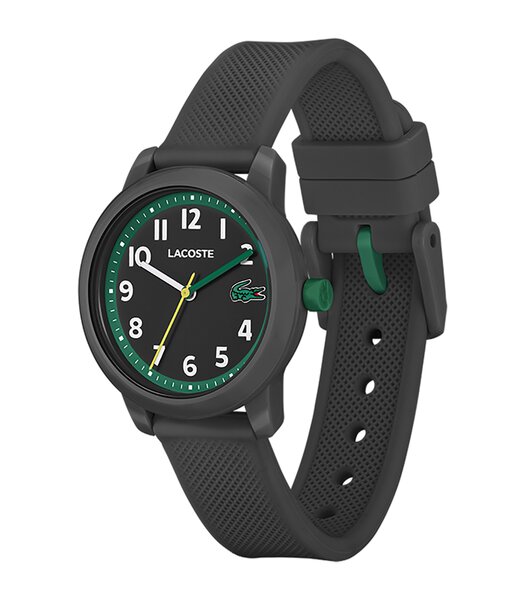 Horloge LACOSTE SPORT INSPIRED Kinderen 2030042 Analoog Behuizing MINERAAL Zwart Bracelette Silicone Zwart Boucle ardillon Etanchéiteiten 5BAR