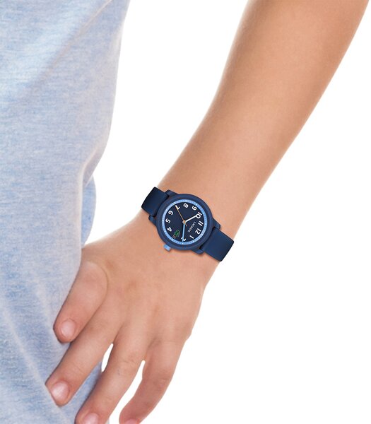Horloge LACOSTE SPORT INSPIRED Kinderen 2030043 Analoog Behuizing MINERAAL Blauw Bracelette Silicone Blauw Boucle ardillon Etanchéiteiten 5BAR