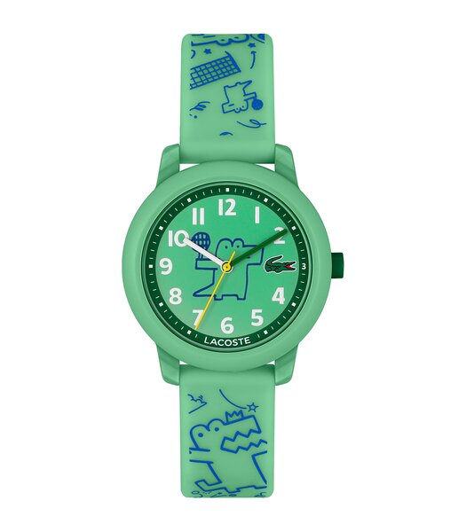 Horloge LACOSTE SPORT INSPIRED Kinderen 2030057 Analoog Behuizing MINERAAL Groen Bracelette Silicone Groen Boucle ardillon Etanchéiteiten 5BAR
