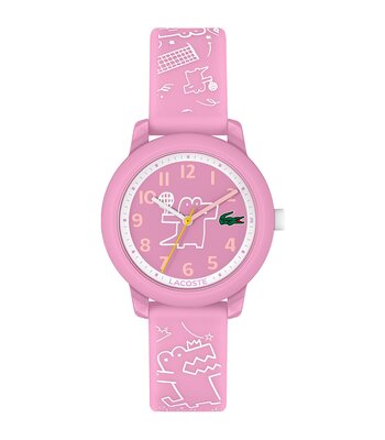 Horloge LACOSTE SPORT INSPIRED Kinderen 2030058 Analoog Behuizing MINERAAL Roze Bracelette Silicone Roze Boucle ardillon Etanchéiteiten 5BAR