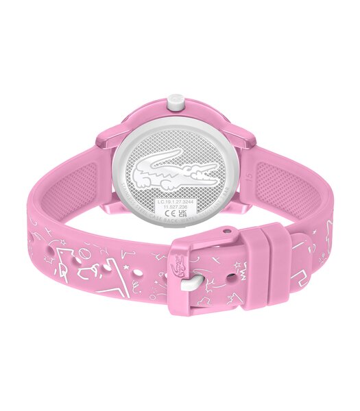 Horloge LACOSTE SPORT INSPIRED Kinderen 2030058 Analoog Behuizing MINERAAL Roze Bracelette Silicone Roze Boucle ardillon Etanchéiteiten 5BAR