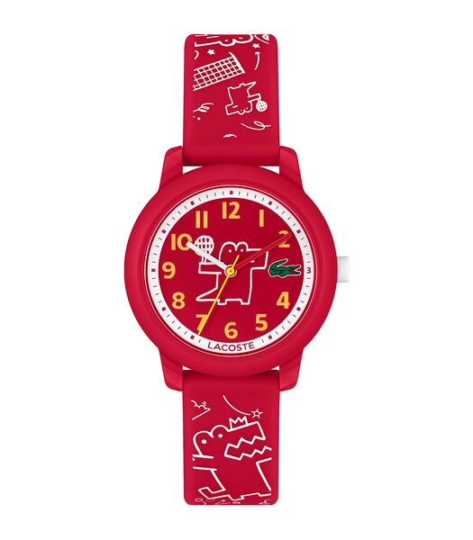 Horloge LACOSTE SPORT INSPIRED Kinderen 2030059 Analoog Behuizing MINERAAL Rood Bracelette Silicone Rood Boucle ardillon Etanchéiteiten 5BAR