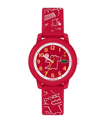 Horloge LACOSTE SPORT INSPIRED Kinderen 2030059 Analoog Behuizing MINERAAL Rood Bracelette Silicone Rood Boucle ardillon Etanchéiteiten 5BAR