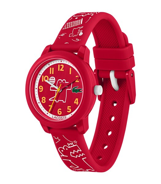 Horloge LACOSTE SPORT INSPIRED Kinderen 2030059 Analoog Behuizing MINERAAL Rood Bracelette Silicone Rood Boucle ardillon Etanchéiteiten 5BAR