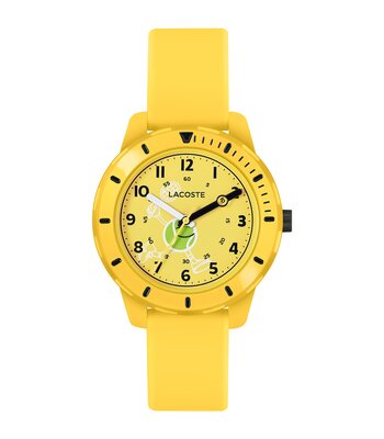 Horloge LACOSTE Kinderen 2030060 Analoog Behuizing MINERAAL Geel Bracelette Silicone Geel Etanchéiteiten 5BAR