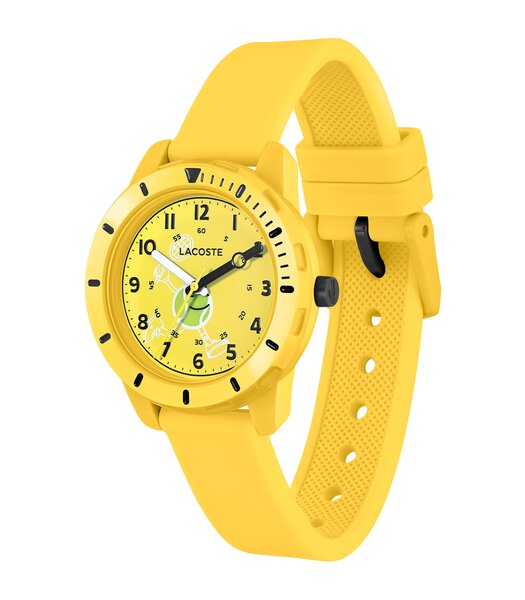 Horloge LACOSTE Kinderen 2030060 Analoog Behuizing MINERAAL Geel Bracelette Silicone Geel Etanchéiteiten 5BAR