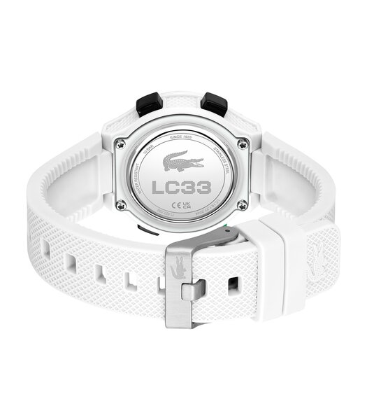 Montre LACOSTE KIDS Enfant 2030064 Analogue Cadran MINERAL Vert Bracelet Silicone Blanc Etanchéité 10BAR