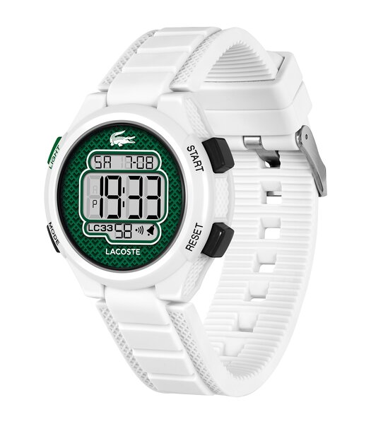 Montre LACOSTE KIDS Enfant 2030064 Analogue Cadran MINERAL Vert Bracelet Silicone Blanc Etanchéité 10BAR