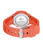 Horloge LACOSTE KIDS Kinderen 2030065 Analoog Behuizing MINERAAL Zwart Bracelette Silicone Oranje Etanchéiteiten 10BAR