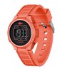Horloge LACOSTE KIDS Kinderen 2030065 Analoog Behuizing MINERAAL Zwart Bracelette Silicone Oranje Etanchéiteiten 10BAR
