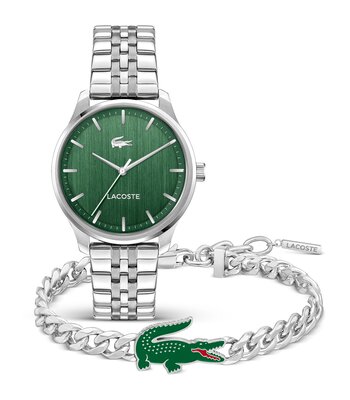 Montre LACOSTE CLASSIC ELEGANCE Homme 2070065 Analogue Cadran MINERAL Noir Bracelet Acier inoxydable Acier / or jaune Etanchéité 5BAR
