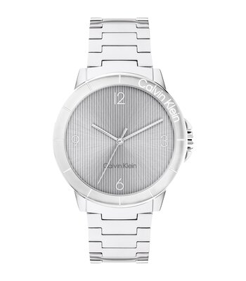 Horloge CALVIN KLEIN WATCHES VIVACIOUS Dames 25100022 Analoog Behuizing MINERAAL Grijs Bracelette Roestvrij staal Staal Boucle déployante Etanchéiteit