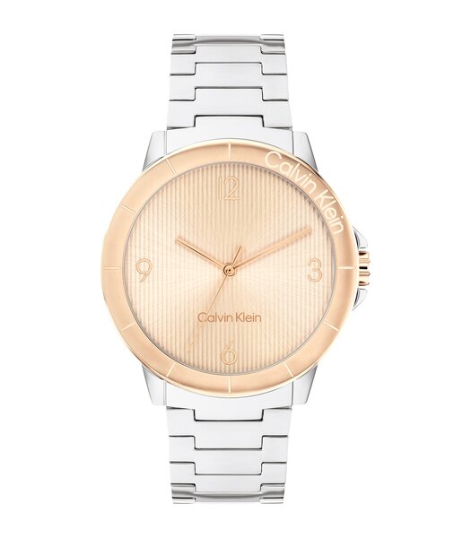 Horloge CALVIN KLEIN WATCHES VIVACIOUS Dames 25100025 Analoog Behuizing MINERAAL Roségoud Bracelette Roestvrij staal Staal Boucle déployante Etanchéit