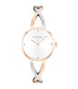 Horloge CALVIN KLEIN WATCHES SCULPTED EMBRACE Dames 25100060 Analoog Behuizing MINERAAL Zilverkleurig Bracelette Roestvrij staal Staal / roségoudkleur