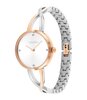 Horloge CALVIN KLEIN WATCHES SCULPTED EMBRACE Dames 25100060 Analoog Behuizing MINERAAL Zilverkleurig Bracelette Roestvrij staal Staal / roségoudkleur