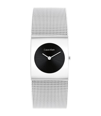Horloge CALVIN KLEIN WATCHES CK PULSE Dames 25100061 Analoog Behuizing MINERAAL Zwart Bracelette Roestvrij staal Staal Etanchéiteiten 3BAR
