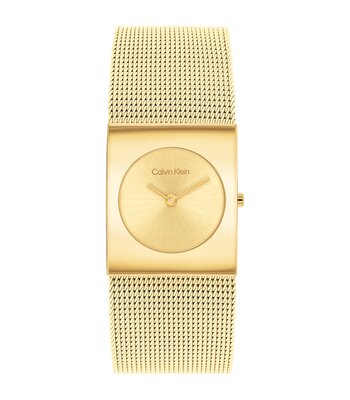 Horloge CALVIN KLEIN WATCHES CK PULSE Dames 25100062 Analoog Behuizing MINERAAL Geelgoud Bracelette Staal Geelgoudkleurig Etanchéiteiten 3BAR