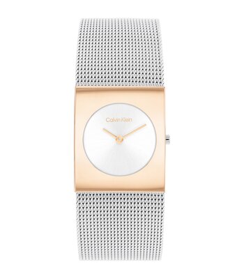 Horloge CALVIN KLEIN WATCHES CK PULSE Dames 25100063 Analoog Behuizing MINERAAL Zilverkleurig Bracelette Roestvrij staal Staal Etanchéiteiten 3BAR