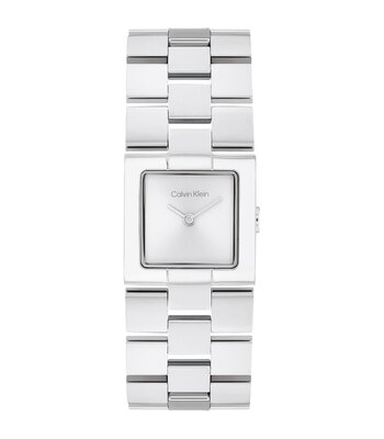 Horloge CALVIN KLEIN WATCHES CK MERIDIAN Dames 25100088 Analoog Behuizing MINERAAL Zilverkleurig Bracelette Roestvrij staal Staal Etanchéiteiten 3BAR