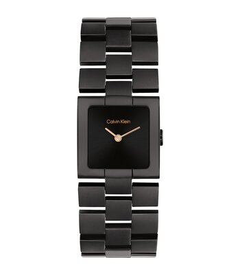 Horloge CALVIN KLEIN WATCHES CK MERIDIAN Dames 25100091 Analoog Behuizing MINERAAL Zwart Bracelette Staal Zwart Etanchéiteiten 3BAR