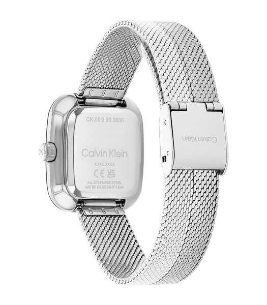 Horloge CALVIN KLEIN WATCHES CK ADORE Dames 25100098 Analoog Behuizing MINERAAL Zilverkleurig Bracelette Roestvrij staal Staal Etanchéiteiten 3BAR