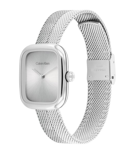 Horloge CALVIN KLEIN WATCHES CK ADORE Dames 25100098 Analoog Behuizing MINERAAL Zilverkleurig Bracelette Roestvrij staal Staal Etanchéiteiten 3BAR