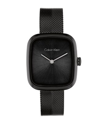 Horloge CALVIN KLEIN WATCHES CK ADORE Dames 25100100 Analoog Behuizing MINERAAL Zwart Bracelette Staal Zwart Etanchéiteiten 3BAR