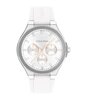 Horloge CALVIN KLEIN WATCHES VIBRANCY Dames 25100106 Analoog Behuizing MINERAAL Wit Bracelette Silicone Wit Etanchéiteiten 3BAR