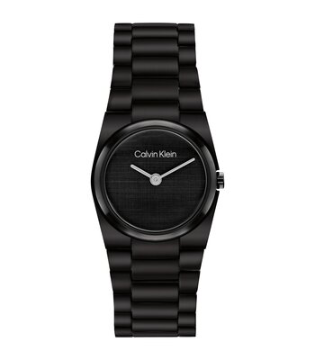 Horloge CALVIN KLEIN WATCHES CK UNITE Dames 25100125 Analoog Behuizing MINERAAL Zwart Bracelette Staal Zwart Etanchéiteiten 3BAR