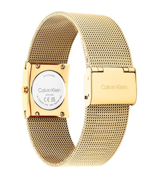 Horloge CALVIN KLEIN WATCHES CK PULSE Dames 25100136 Analoog Behuizing MINERAAL Groen Bracelette Staal Geelgoudkleurig Etanchéiteiten 3BAR