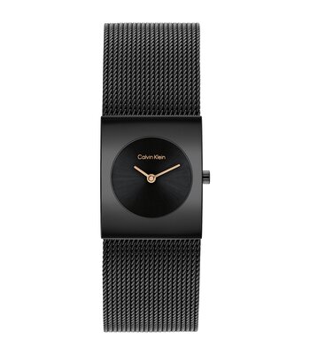 Horloge CALVIN KLEIN WATCHES CK PULSE Dames 25100138 Analoog Behuizing MINERAAL Zwart Bracelette Staal Zwart Etanchéiteiten 3BAR