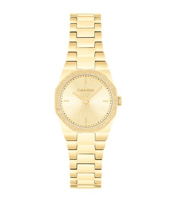 Montre CALVIN KLEIN WATCHES GEOMETRIC ELEGANCE Femme 25100142 Analogue Cadran MINERAL Or jaune Bracelet Acier Or jaune Etanchéité 3BAR
