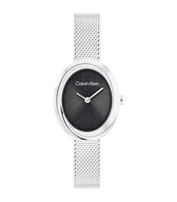 Horloge CALVIN KLEIN WATCHES TWISTED BEZEL Dames 25100151 Analoog Behuizing MINERAAL Zwart Bracelette Roestvrij staal Staal Etanchéiteiten 3BAR