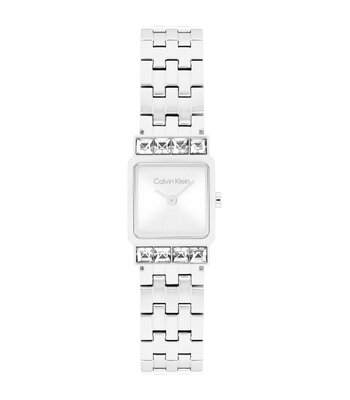 Horloge CALVIN KLEIN WATCHES POISE Dames 25100161 Analoog Behuizing MINERAAL Zilverkleurig Bracelette Roestvrij staal Staal Etanchéiteiten 3BAR