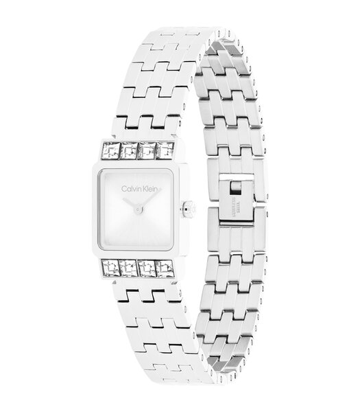 Horloge CALVIN KLEIN WATCHES POISE Dames 25100161 Analoog Behuizing MINERAAL Zilverkleurig Bracelette Roestvrij staal Staal Etanchéiteiten 3BAR